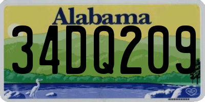 AL license plate 34DQ209