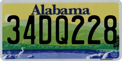 AL license plate 34DQ228