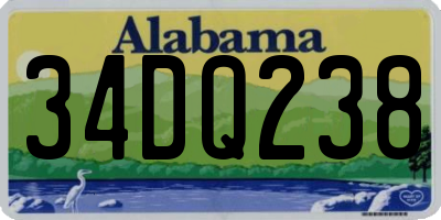 AL license plate 34DQ238