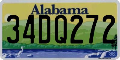 AL license plate 34DQ272