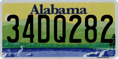 AL license plate 34DQ282