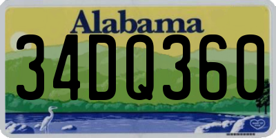 AL license plate 34DQ360