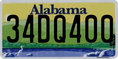 AL license plate 34DQ400