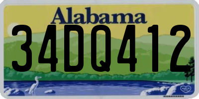 AL license plate 34DQ412