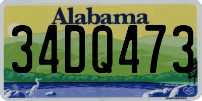 AL license plate 34DQ473