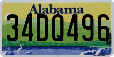 AL license plate 34DQ496