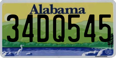 AL license plate 34DQ545