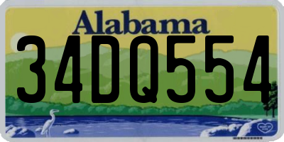 AL license plate 34DQ554