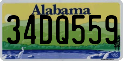 AL license plate 34DQ559