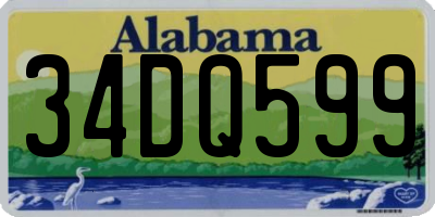 AL license plate 34DQ599