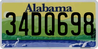 AL license plate 34DQ698
