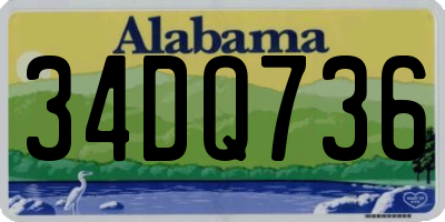 AL license plate 34DQ736
