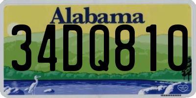 AL license plate 34DQ810
