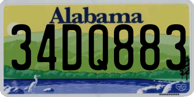 AL license plate 34DQ883