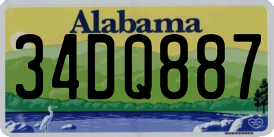 AL license plate 34DQ887