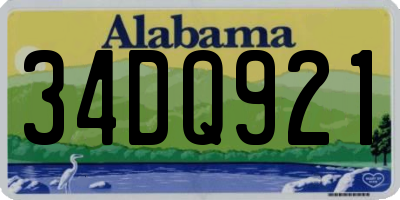 AL license plate 34DQ921