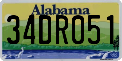 AL license plate 34DR051