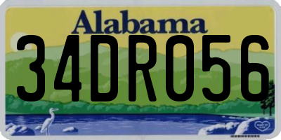 AL license plate 34DR056