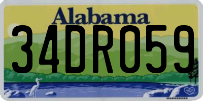 AL license plate 34DR059