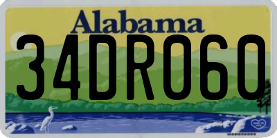 AL license plate 34DR060