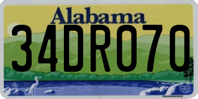 AL license plate 34DR070