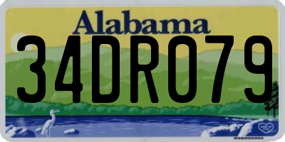 AL license plate 34DR079