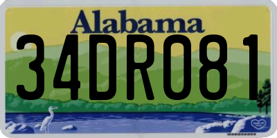 AL license plate 34DR081