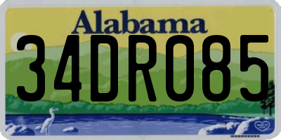 AL license plate 34DR085