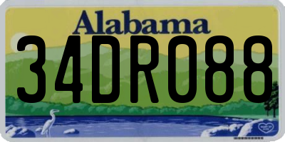 AL license plate 34DR088
