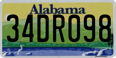 AL license plate 34DR098