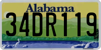 AL license plate 34DR119