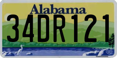 AL license plate 34DR121