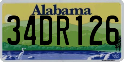 AL license plate 34DR126
