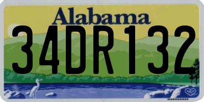 AL license plate 34DR132