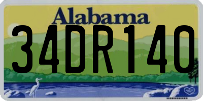 AL license plate 34DR140