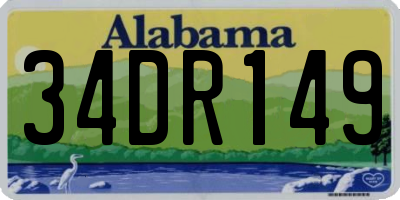 AL license plate 34DR149