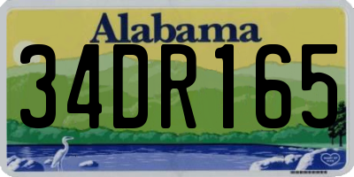 AL license plate 34DR165
