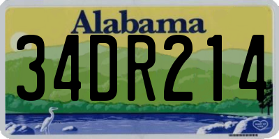 AL license plate 34DR214