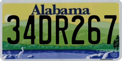 AL license plate 34DR267