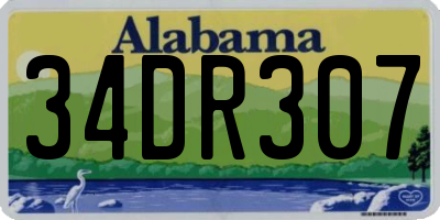 AL license plate 34DR307