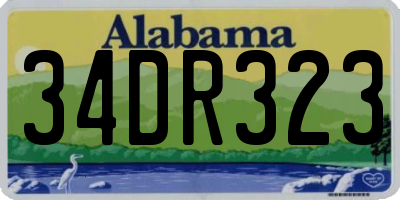 AL license plate 34DR323
