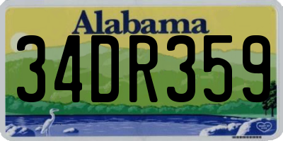 AL license plate 34DR359