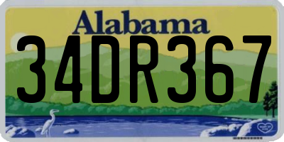 AL license plate 34DR367
