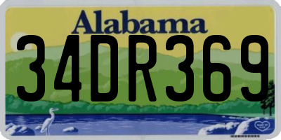 AL license plate 34DR369