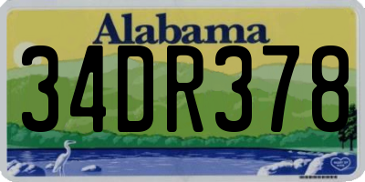 AL license plate 34DR378
