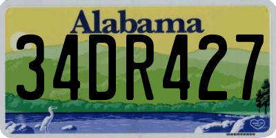 AL license plate 34DR427