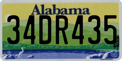 AL license plate 34DR435