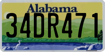 AL license plate 34DR471