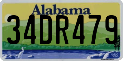 AL license plate 34DR479