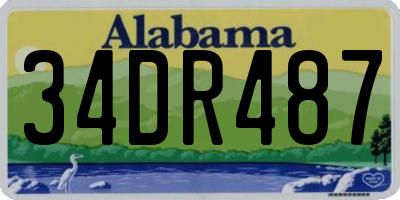 AL license plate 34DR487